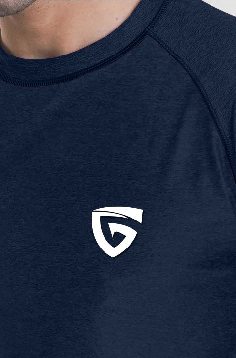 Gravity Long Sleeves Tee-Navy