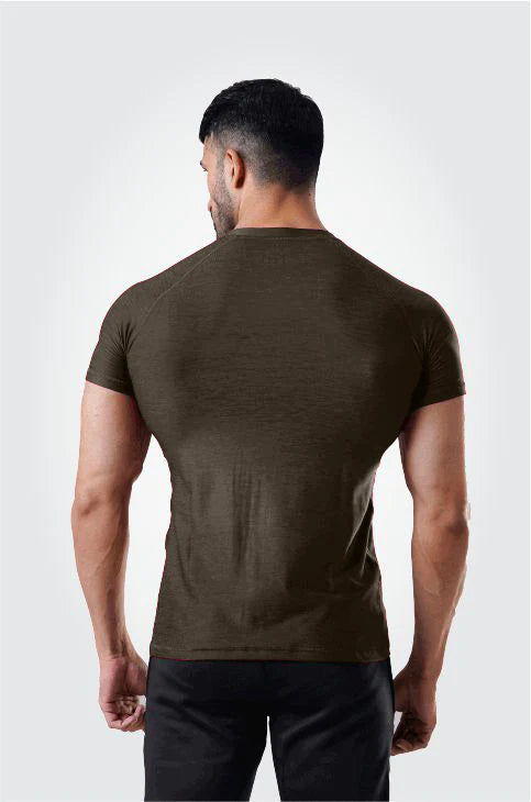 Muscle Texture Tee-Olive