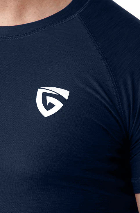 Muscle Texture Tee-Navy