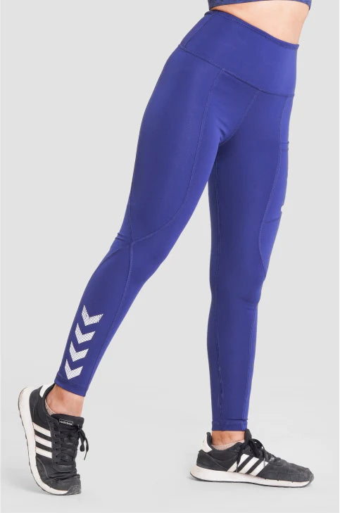 High Waisted Leggings -Blue