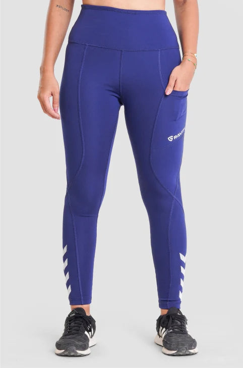 High Waisted Leggings -Blue