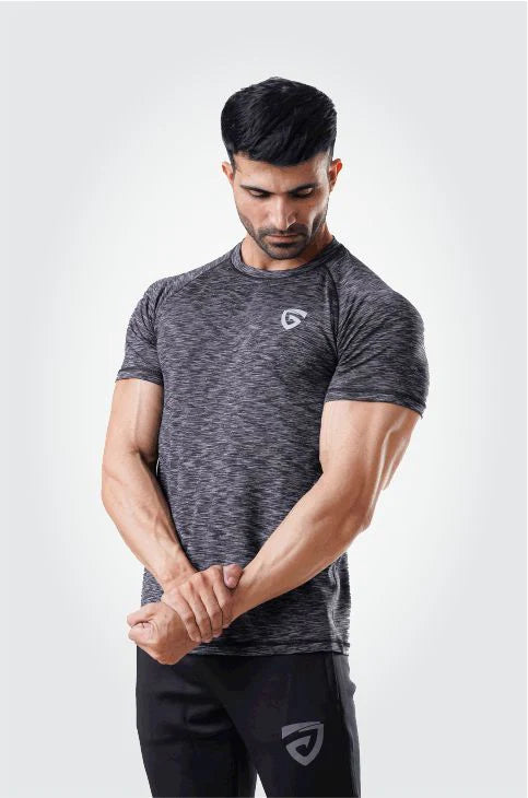 Muscle Texture Tee-Black
