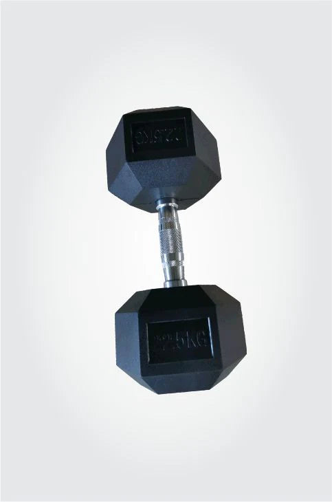 Quba Rubber Coated Hex Dumbbells