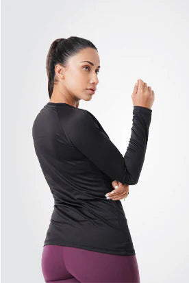 Active Fuse Full Sleeves Tee-Black