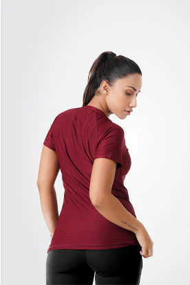 Power Texture Tee-Mehroon