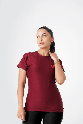 Power Texture Tee-Mehroon