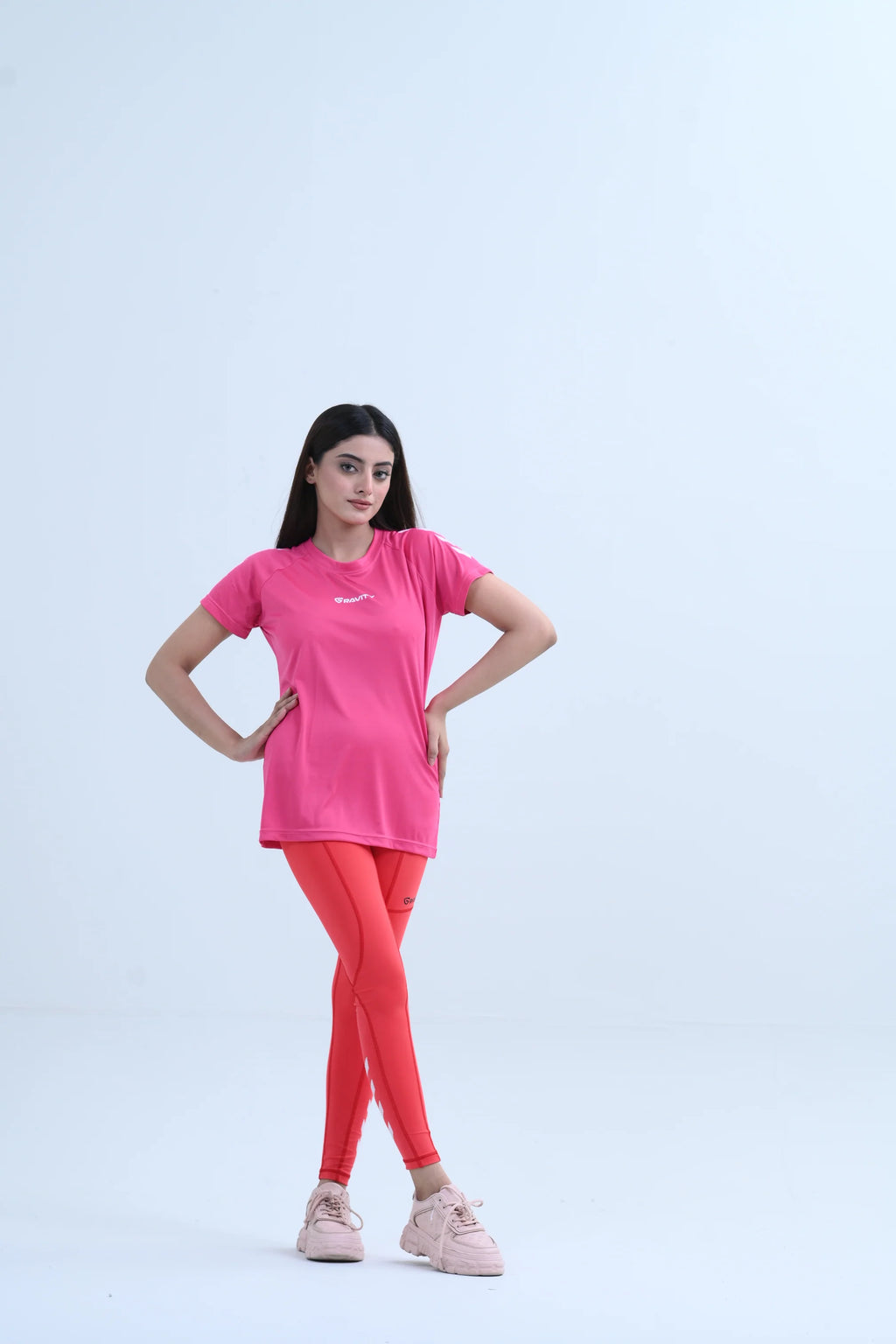Essential Workout Tee-Pink