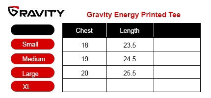 Gravity Energy Printed Tee