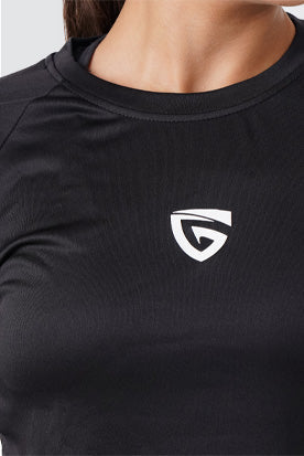 Active Fuse Full Sleeves Tee-Black