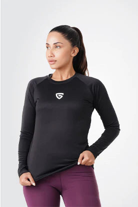 Active Fuse Full Sleeves Tee-Black